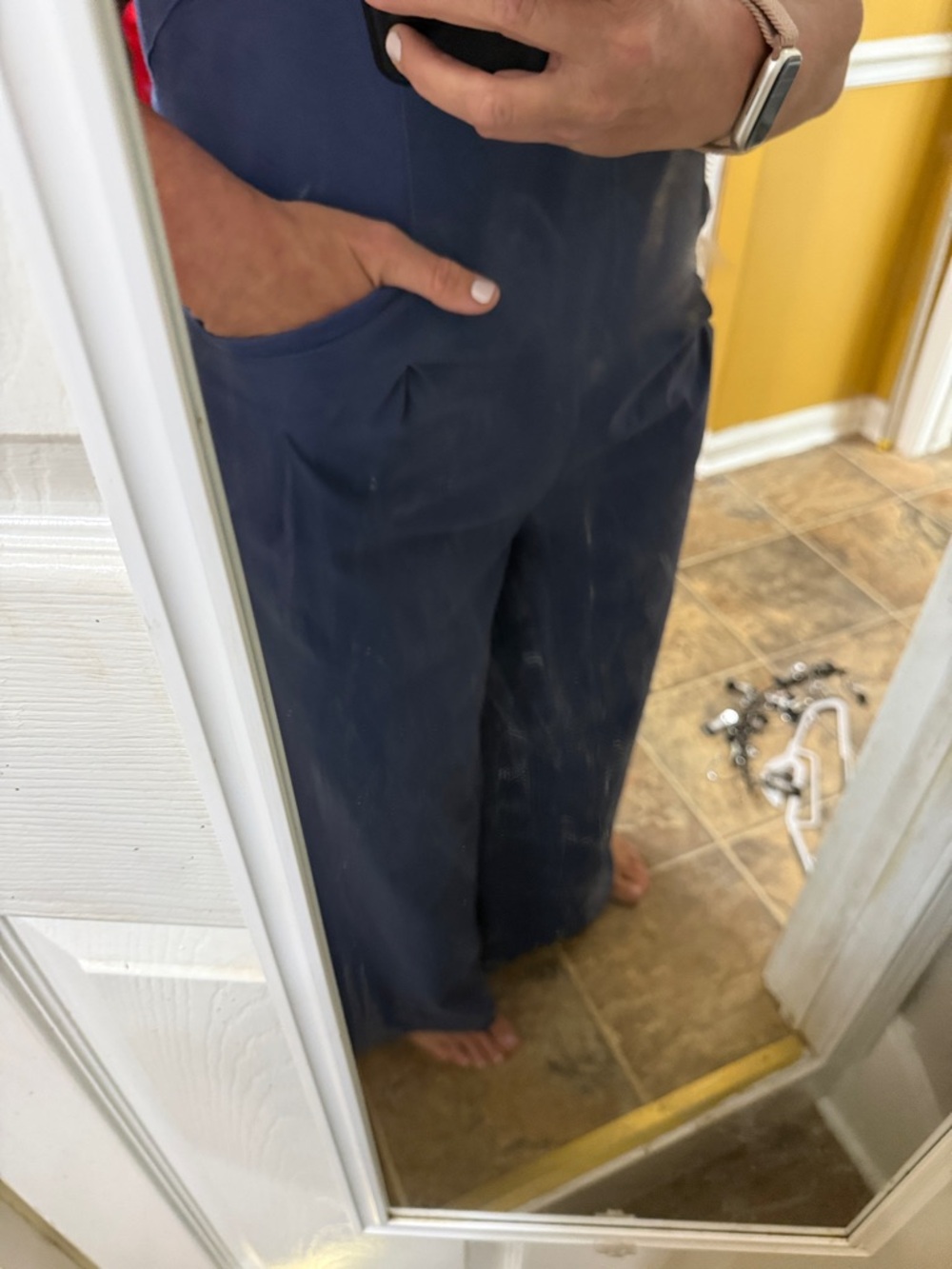 FP Movement by Free People Dusty Blue Sleeveless Wide-Leg Jumpsuit - Picture 8 of 10